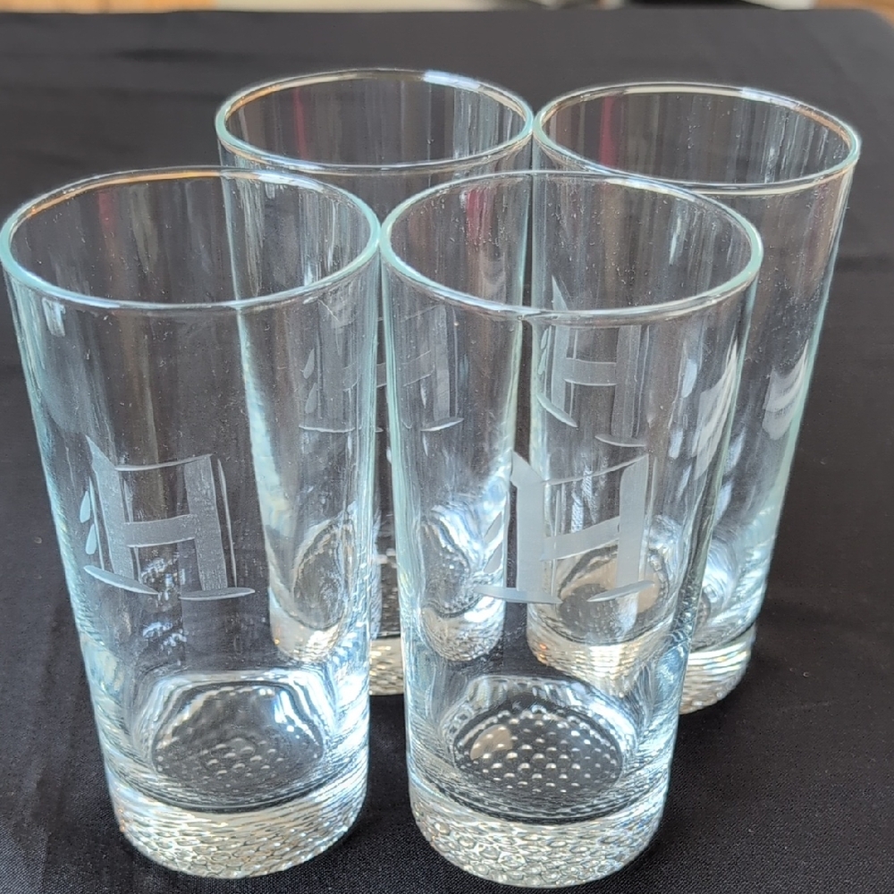 Set of 4 Clear Highball Glasses